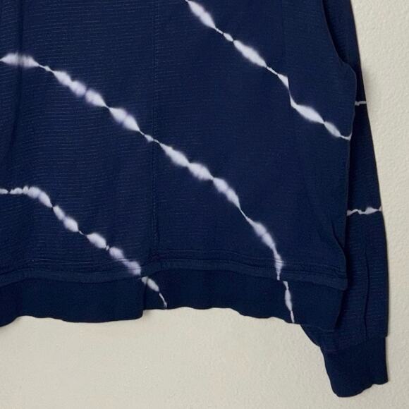 Athleta Sundown Tie-dye Sweatshirt II Women's size Small Eclipse Blue Navy/White - Picture 13 of 16
